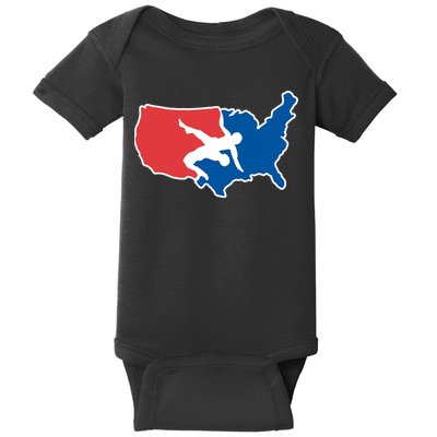 Usa Wrestling Baby Bodysuit