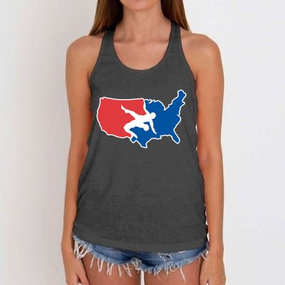 Usa Wrestling Women's Knotted Racerback Tank