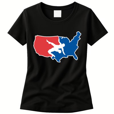 Usa Wrestling Womens T-Shirt