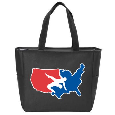 Usa Wrestling Zip Tote Bag