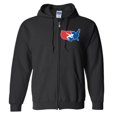 Usa Wrestling Full Zip Hoodie