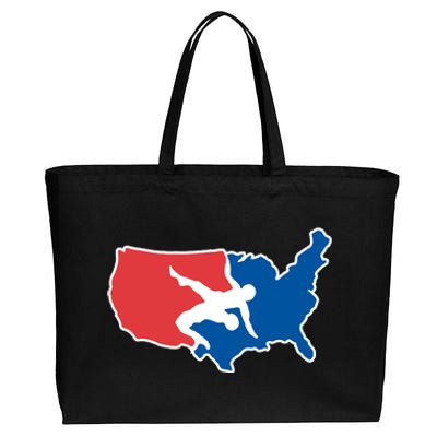 Usa Wrestling Cotton Canvas Jumbo Tote