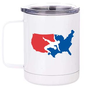 Usa Wrestling 12 oz Stainless Steel Tumbler Cup