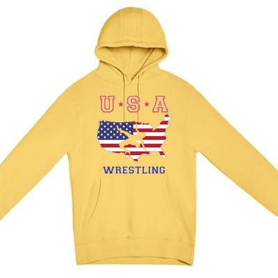 Usa Wrestling Premium Pullover Hoodie