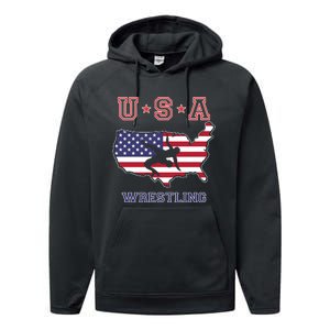 Usa Wrestling Performance Fleece Hoodie