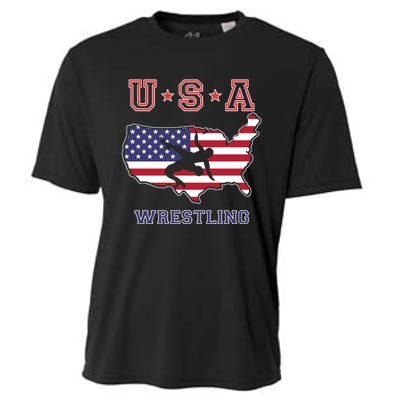 Usa Wrestling Cooling Performance Crew T-Shirt