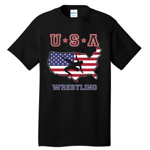 Usa Wrestling Tall T-Shirt