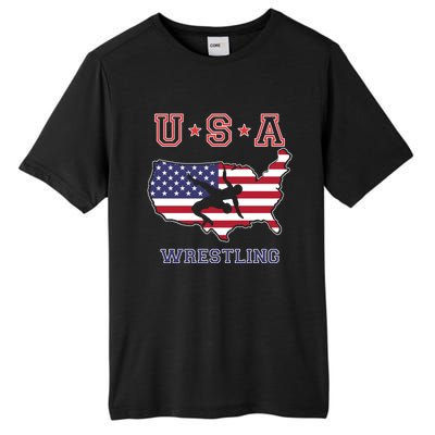 Usa Wrestling Tall Fusion ChromaSoft Performance T-Shirt