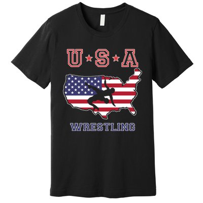 Usa Wrestling Premium T-Shirt