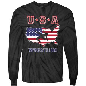 Usa Wrestling Tie-Dye Long Sleeve Shirt