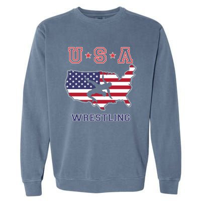 Usa Wrestling Garment-Dyed Sweatshirt