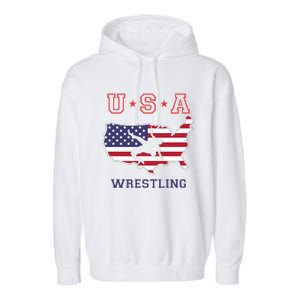 Usa Wrestling Garment-Dyed Fleece Hoodie