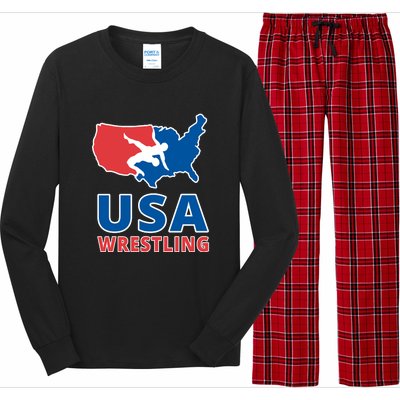 Usa Wrestling Long Sleeve Pajama Set