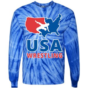 Usa Wrestling Tie-Dye Long Sleeve Shirt