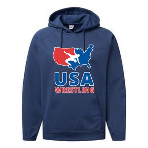 Usa Wrestling Performance Fleece Hoodie