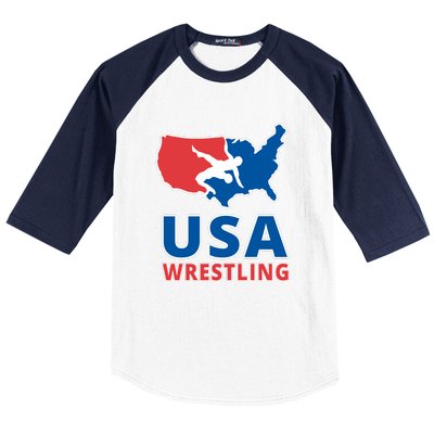 Usa Wrestling Baseball Sleeve Shirt