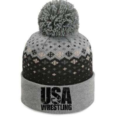 Usa Wrestling Wrestling Team Patriot Usa Wrestler The Baniff Cuffed Pom Beanie