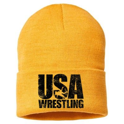 Usa Wrestling Wrestling Team Patriot Usa Wrestler Sustainable Knit Beanie