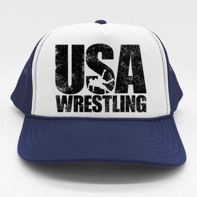 Usa Wrestling Wrestling Team Patriot Usa Wrestler Trucker Hat