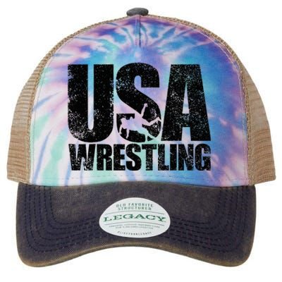 Usa Wrestling Wrestling Team Patriot Usa Wrestler Legacy Tie Dye Trucker Hat