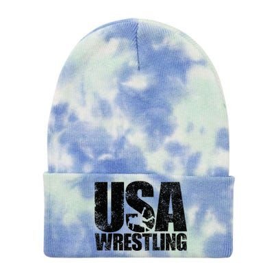 Usa Wrestling Wrestling Team Patriot Usa Wrestler Tie Dye 12in Knit Beanie