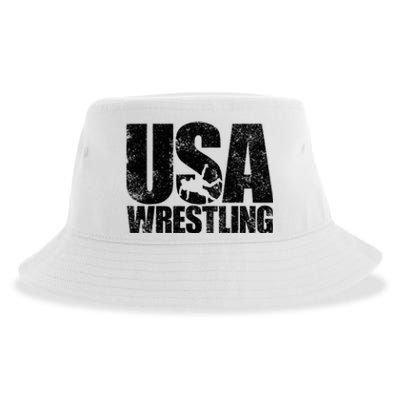 Usa Wrestling Wrestling Team Patriot Usa Wrestler Sustainable Bucket Hat