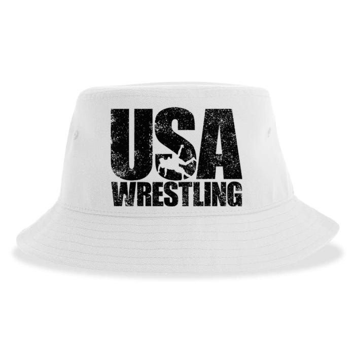 Usa Wrestling Wrestling Team Patriot Usa Wrestler Sustainable Bucket Hat