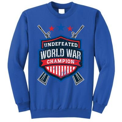 Undefeated World War Champion Veteran Champs Retired Soldier Gift Sweatshirt