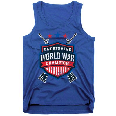 Undefeated World War Champion Veteran Champs Retired Soldier Gift Tank Top