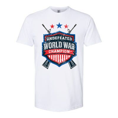 Undefeated World War Champion Veteran Champs Retired Soldier Gift Softstyle CVC T-Shirt