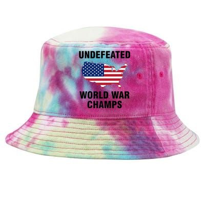 Undefeated World War Champs Gift Tie-Dyed Bucket Hat