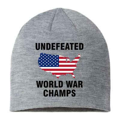 Undefeated World War Champs Gift Sustainable Beanie