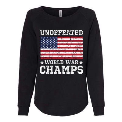 Undefeated World War Champions Gift Womens California Wash Sweatshirt