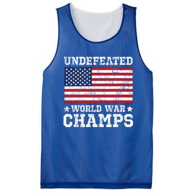 Undefeated World War Champions Gift Mesh Reversible Basketball Jersey Tank