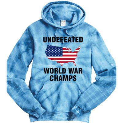 Undefeated World War Champs Gift Tie Dye Hoodie