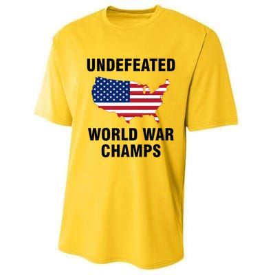 Undefeated World War Champs Gift Performance Sprint T-Shirt