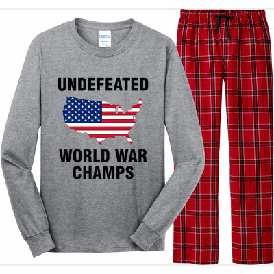 Undefeated World War Champs Gift Long Sleeve Pajama Set