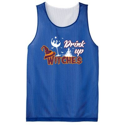 Up Witches Wine Witch Halloween Party Ing Gift Mesh Reversible Basketball Jersey Tank