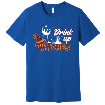 Up Witches Wine Witch Halloween Party Ing Gift Premium T-Shirt