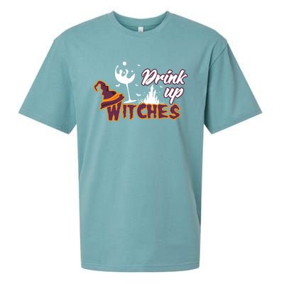 Up Witches Wine Witch Halloween Party Ing Gift Sueded Cloud Jersey T-Shirt