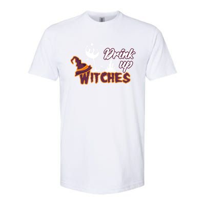 Up Witches Wine Witch Halloween Party Ing Gift Softstyle CVC T-Shirt