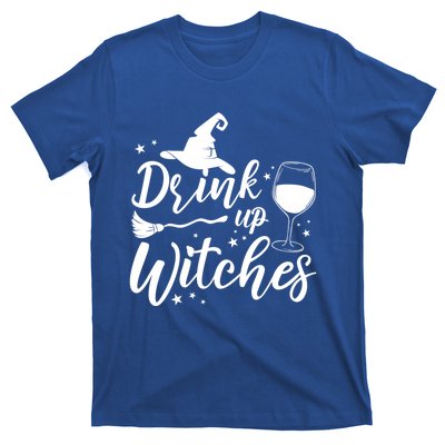 Up Witches Witch Hat Wine Glass Halloween Costume Gift T-Shirt