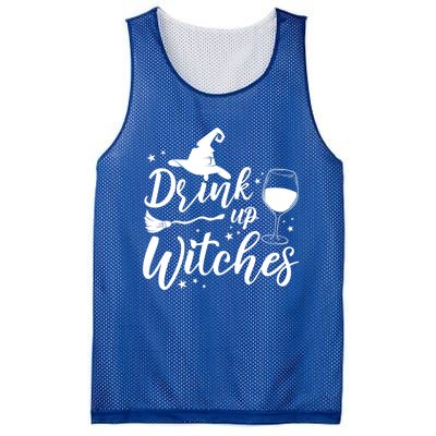 Up Witches Witch Hat Wine Glass Halloween Costume Gift Mesh Reversible Basketball Jersey Tank