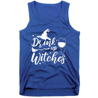 Up Witches Witch Hat Wine Glass Halloween Costume Gift Tank Top