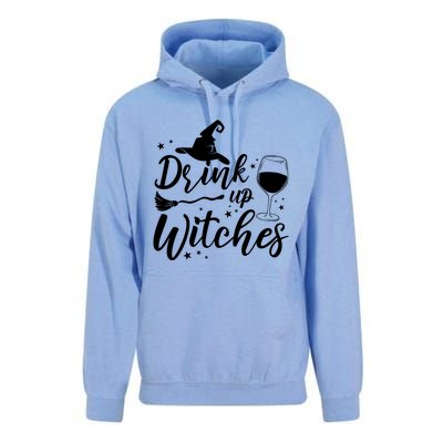 Up Witches Witch Hat Wine Glass Halloween Costume Gift Unisex Surf Hoodie