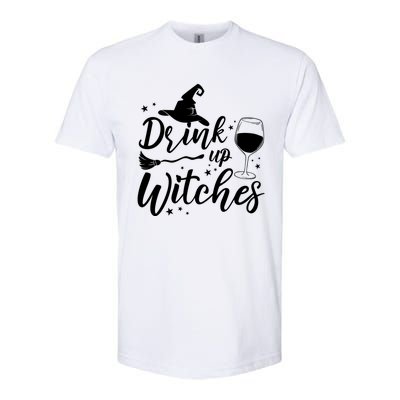 Up Witches Witch Hat Wine Glass Halloween Costume Gift Softstyle CVC T-Shirt