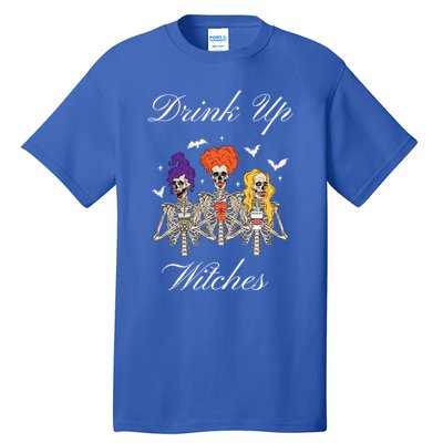 Up Witches With Skeleton Sisters Gift Tall T-Shirt