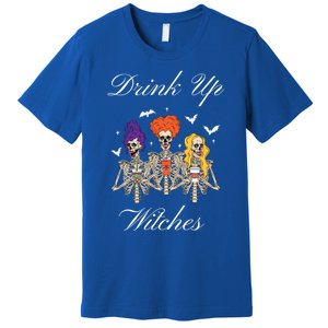 Up Witches With Skeleton Sisters Gift Premium T-Shirt