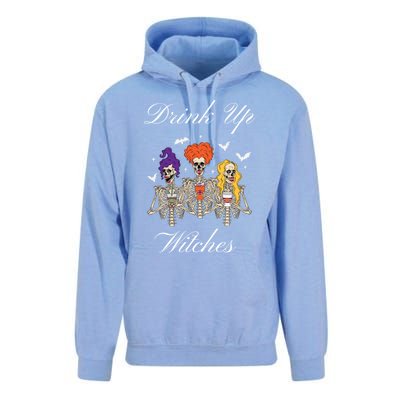 Up Witches With Skeleton Sisters Gift Unisex Surf Hoodie