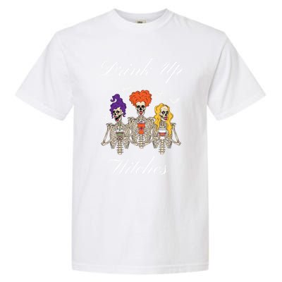 Up Witches With Skeleton Sisters Gift Garment-Dyed Heavyweight T-Shirt